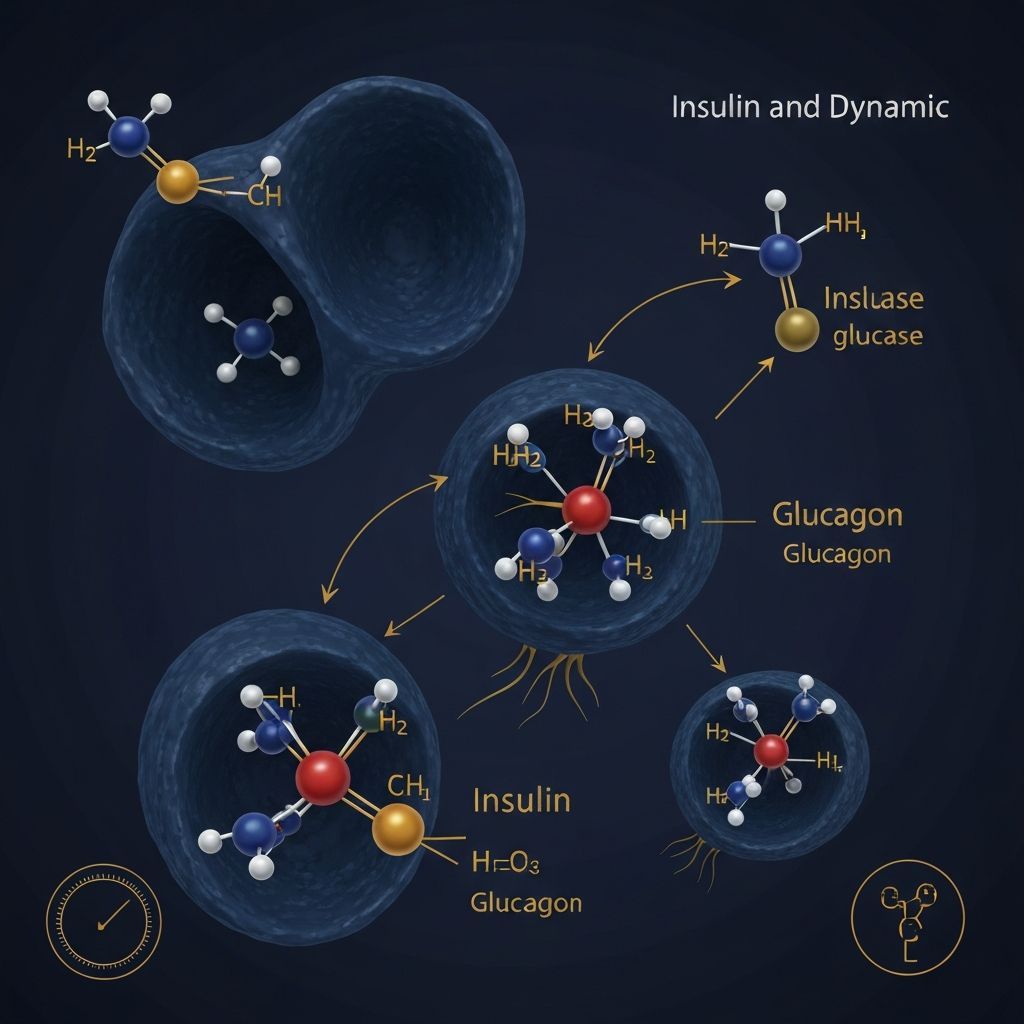 Insulin and glucagon molecular pathways