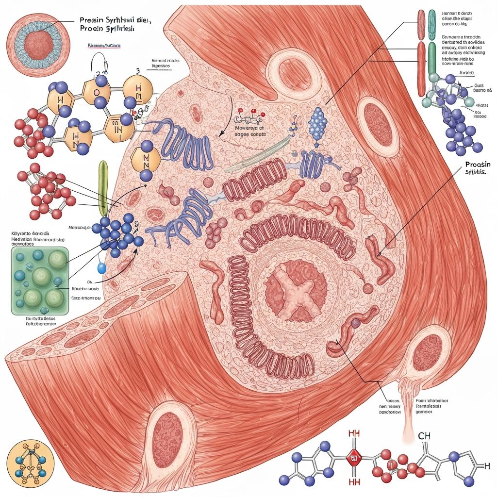 Muscle protein synthesis cellular mechanisms